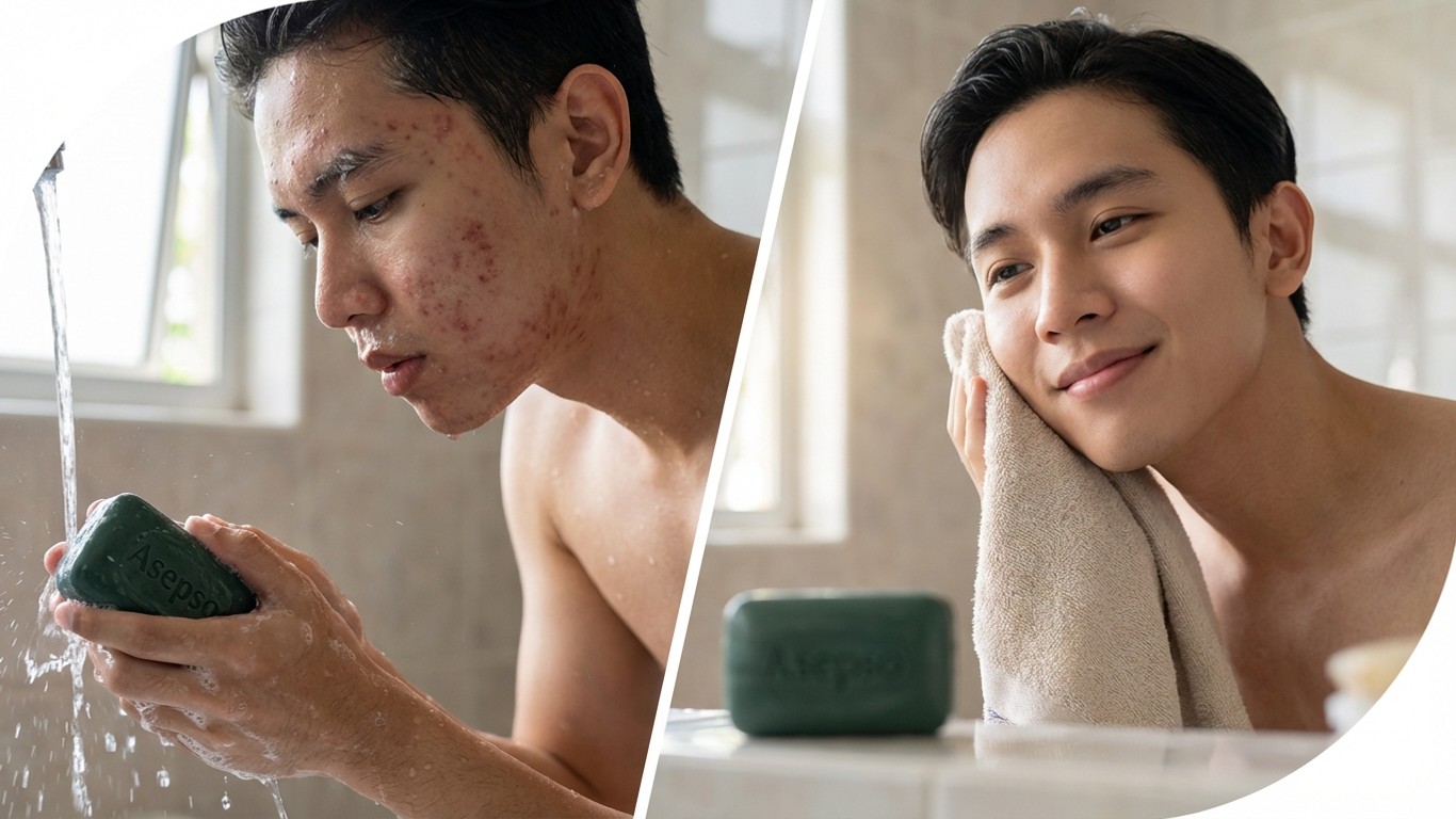 manfaat sabun asepso untuk jerawat warna apa