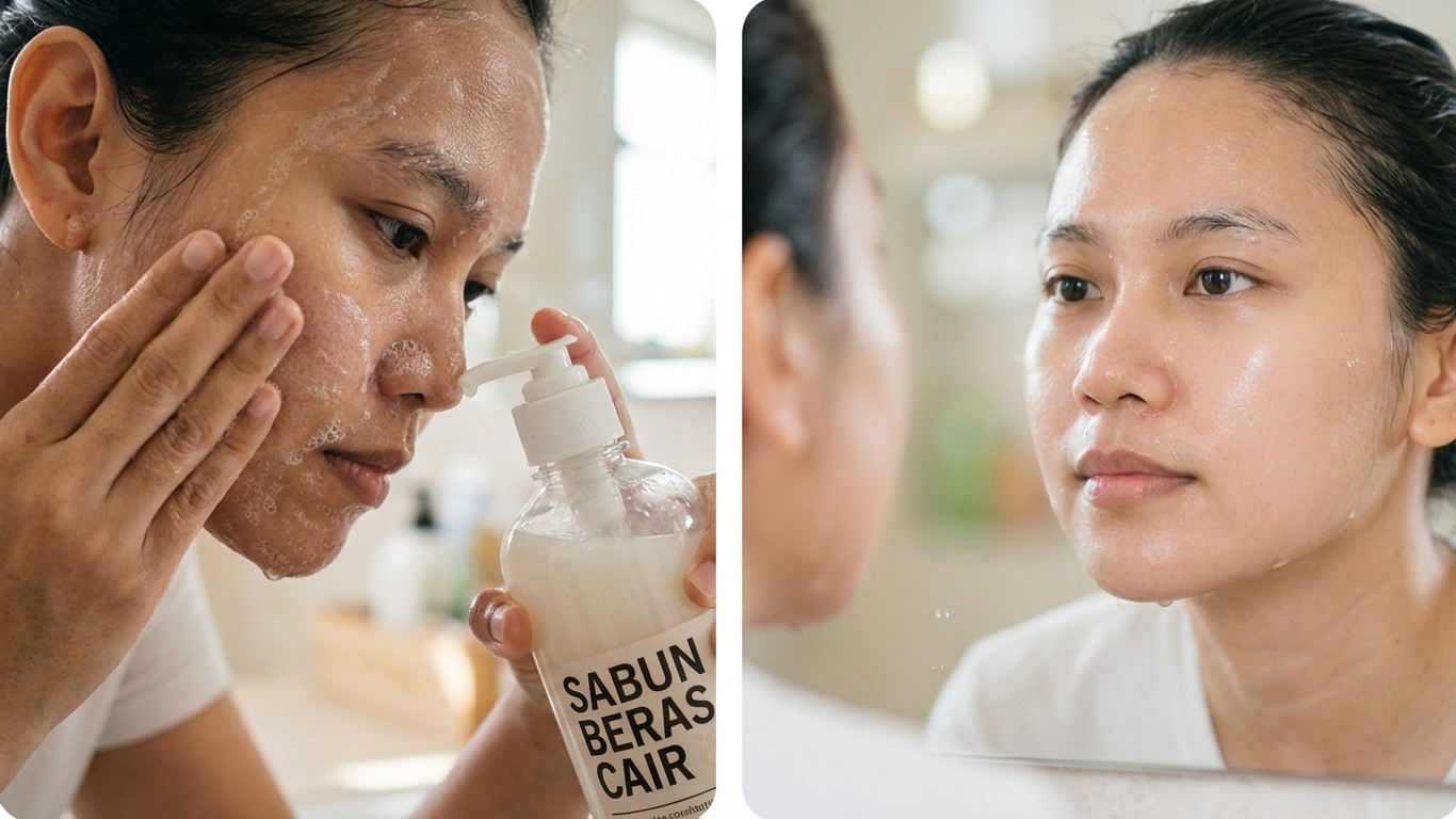 manfaat sabun beras cair untuk wajah