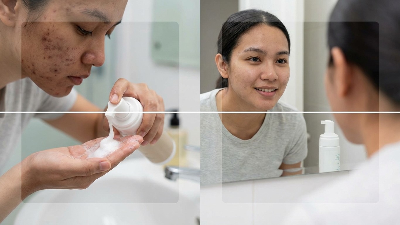 manfaat sabun cuci muka untuk menghilangkan flek hitam bekas jerawat