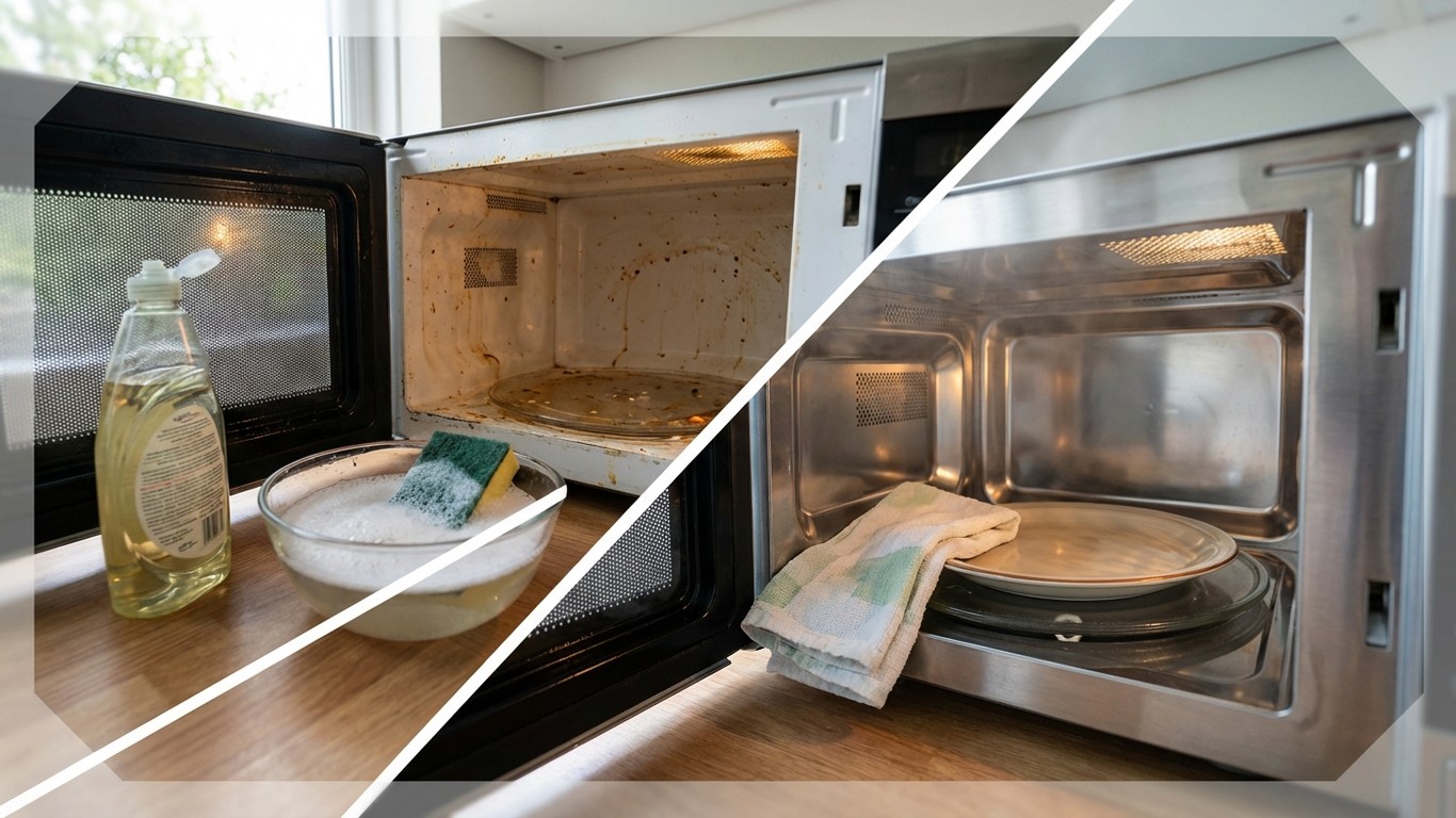 manfaat sabun cuci piring untuk membersihkan microwave