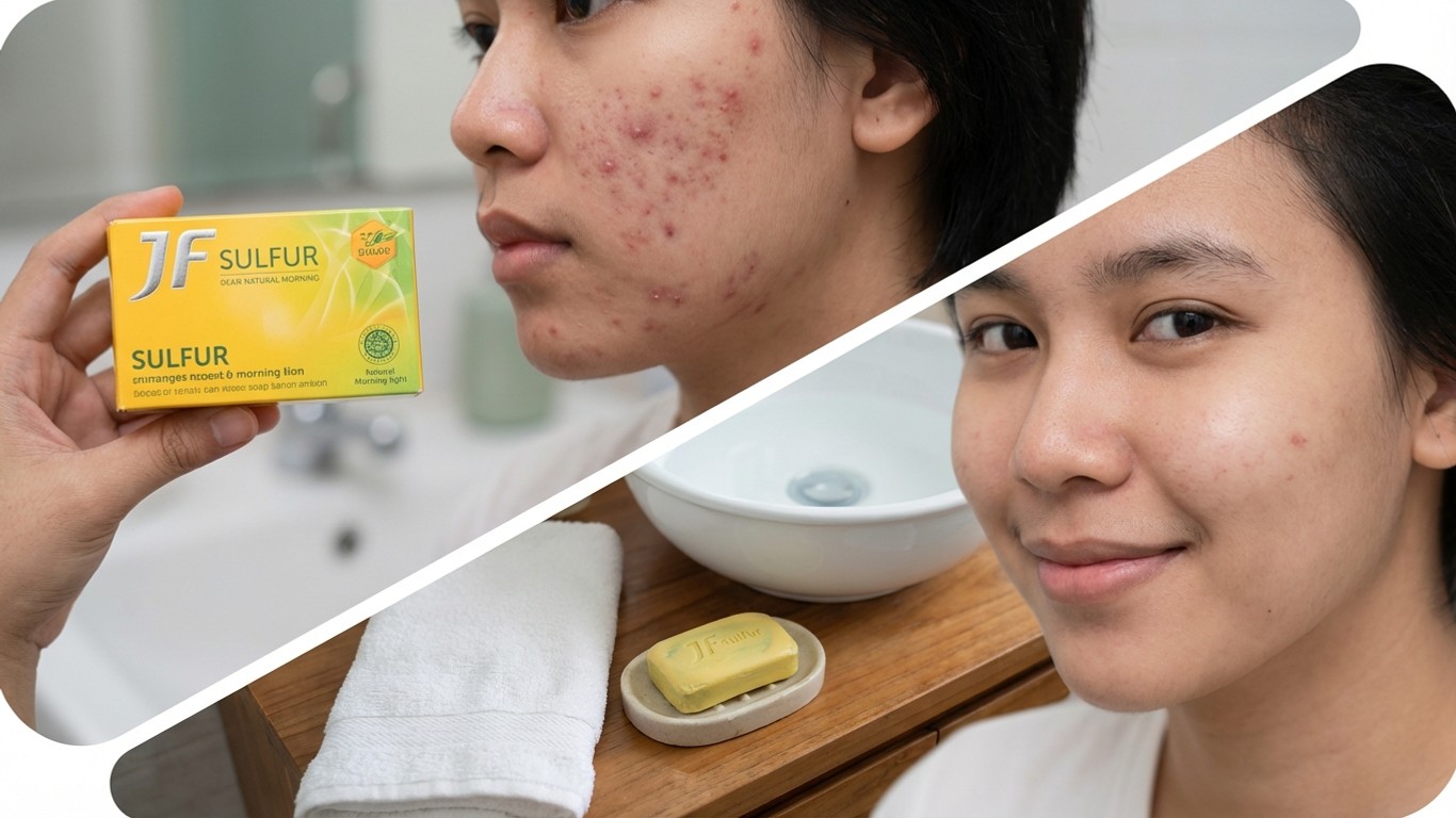 manfaat sabun jf sulfur untuk jerawat dan bekasnya