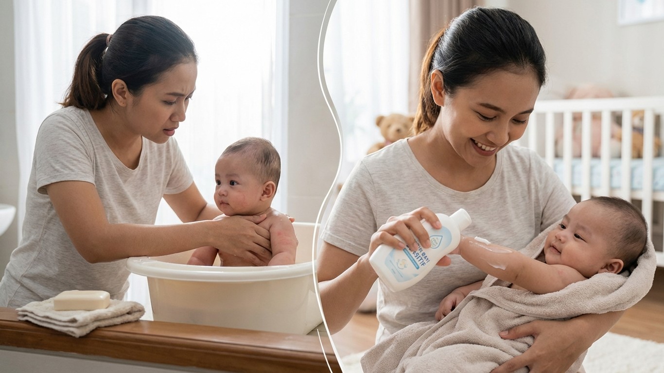 manfaat sabun mandi untuk bayi sensitif