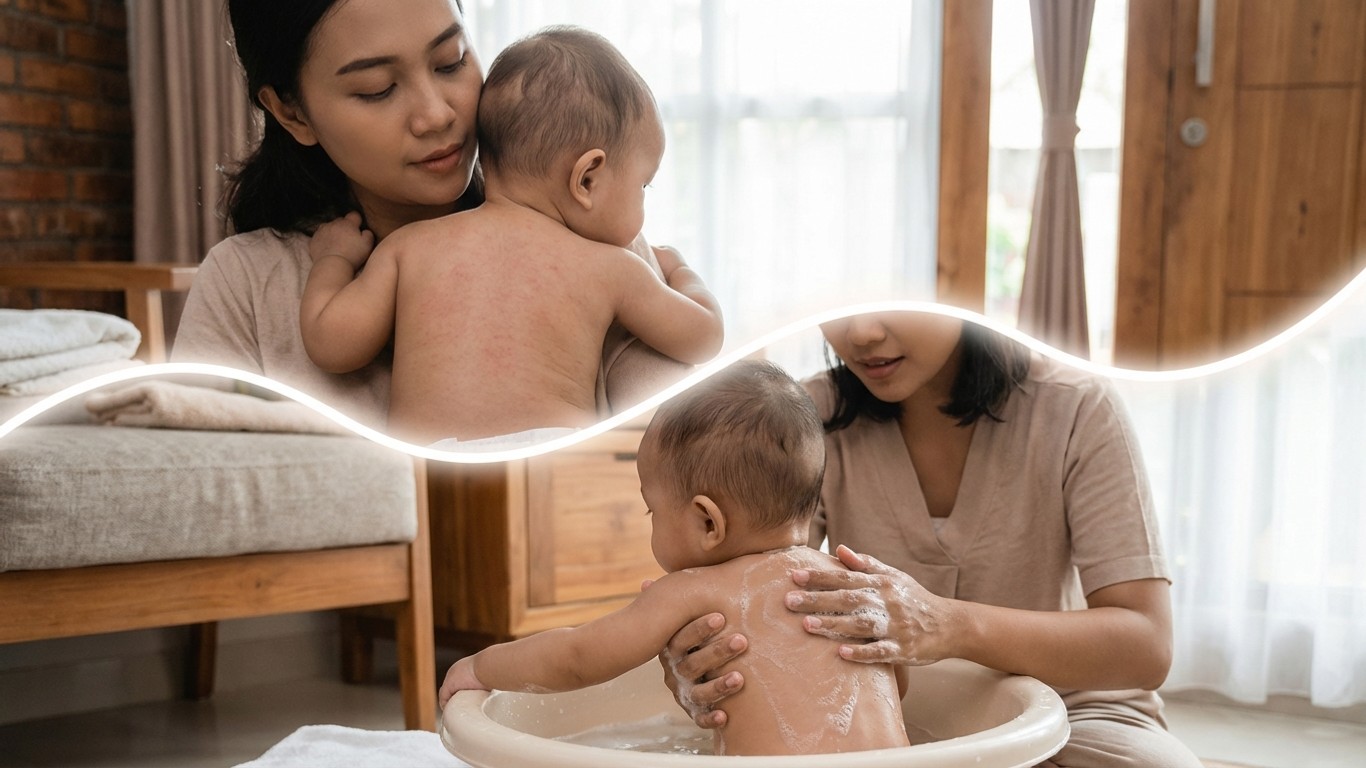 manfaat sabun mandi untuk punggung bayi ruam