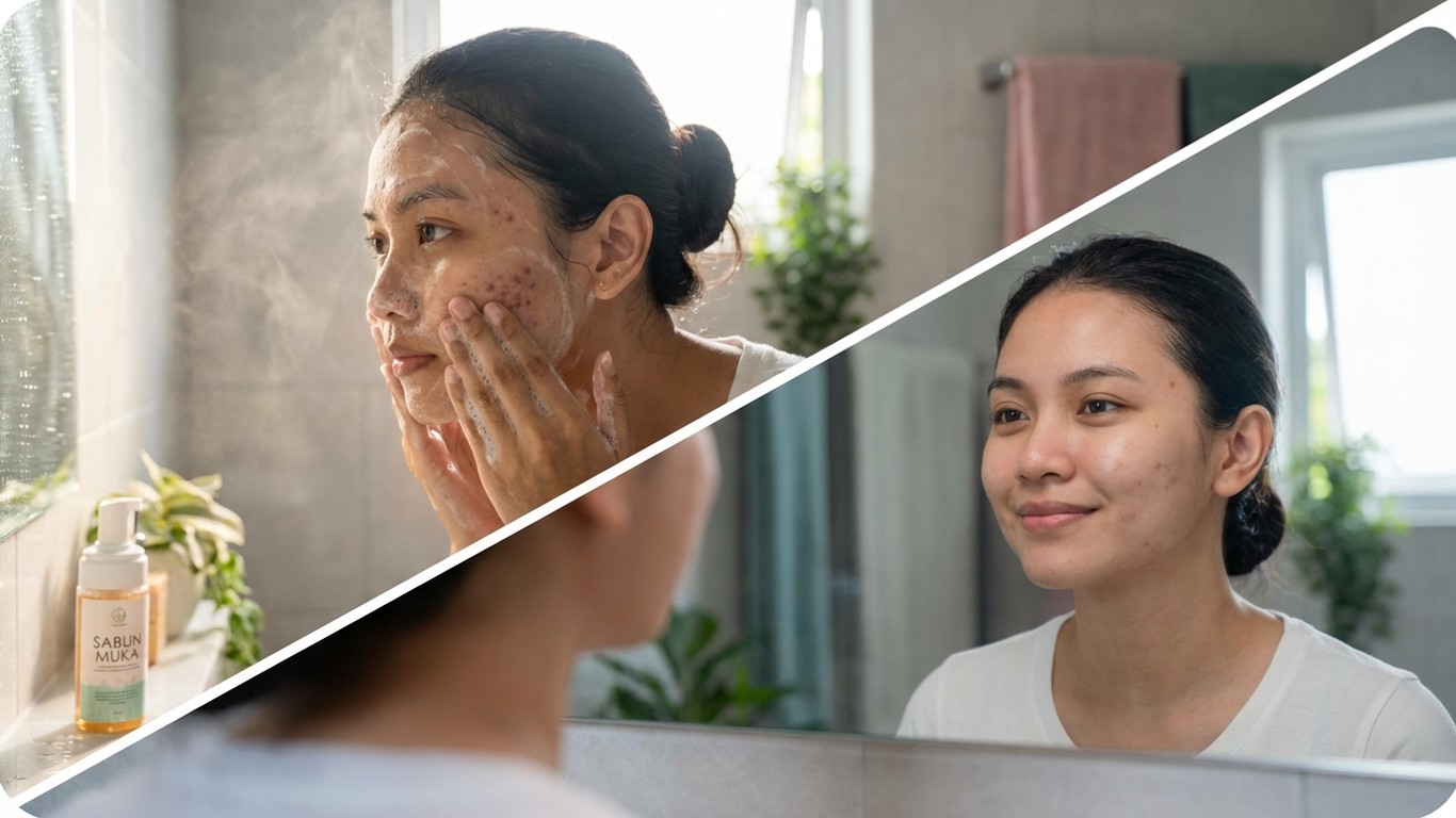manfaat sabun muka penghilang bekas jerawat untuk wanita