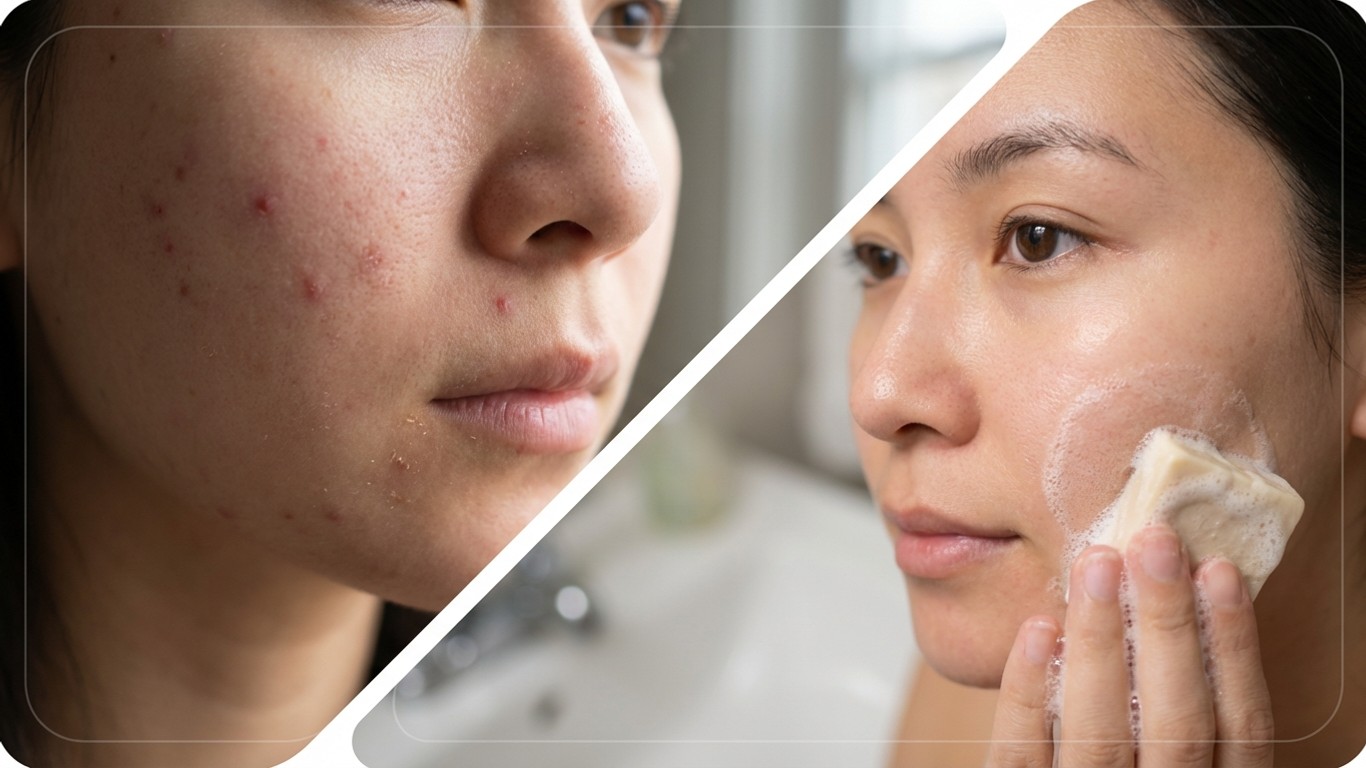 manfaat sabun muka untuk mengatasi jerawat dan kulit kering