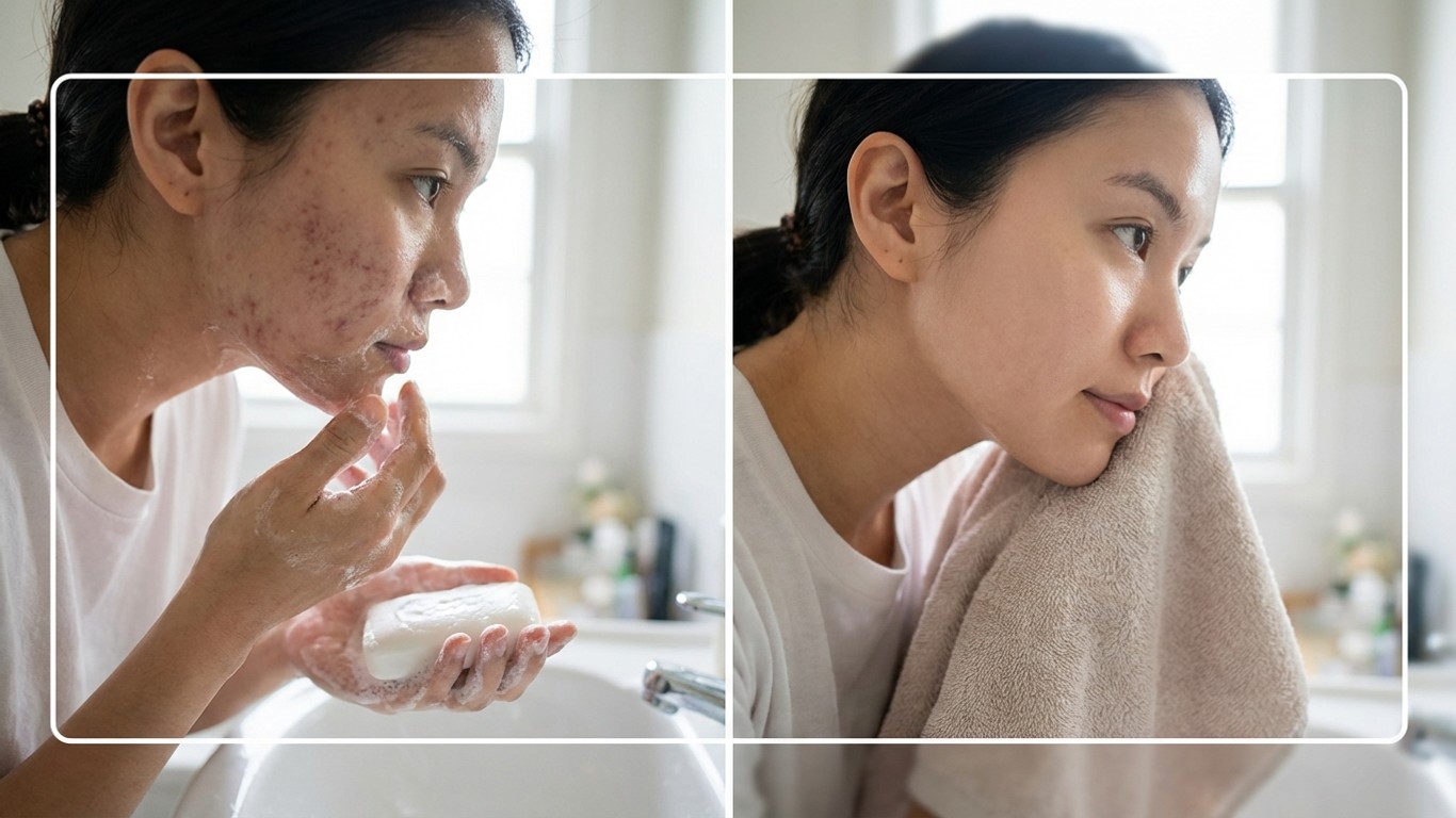 manfaat sabun muka untuk menghilangkan bekas jerawat dan memutihkan