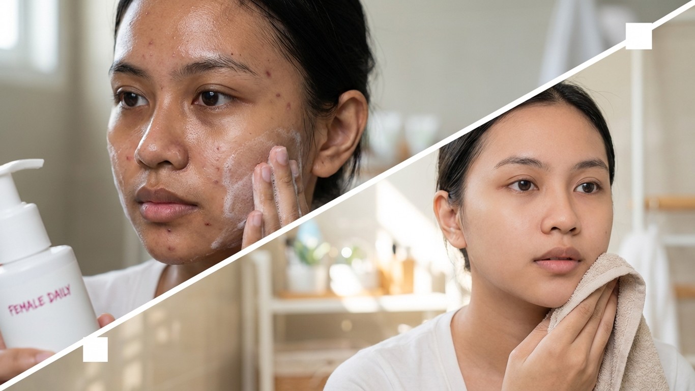 manfaat sabun muka wanita untuk kulit berminyak dan berjerawat female daily