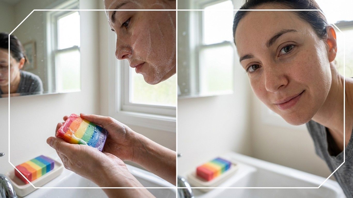 manfaat sabun rainbow untuk wajah