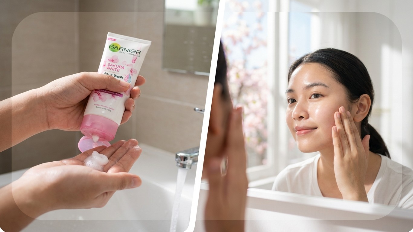 manfaat sabun wajah garnier sakura white